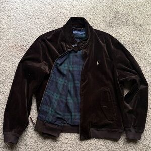 Ralph Lauren Men's Dark Brown Corduroy Bomber Jacket